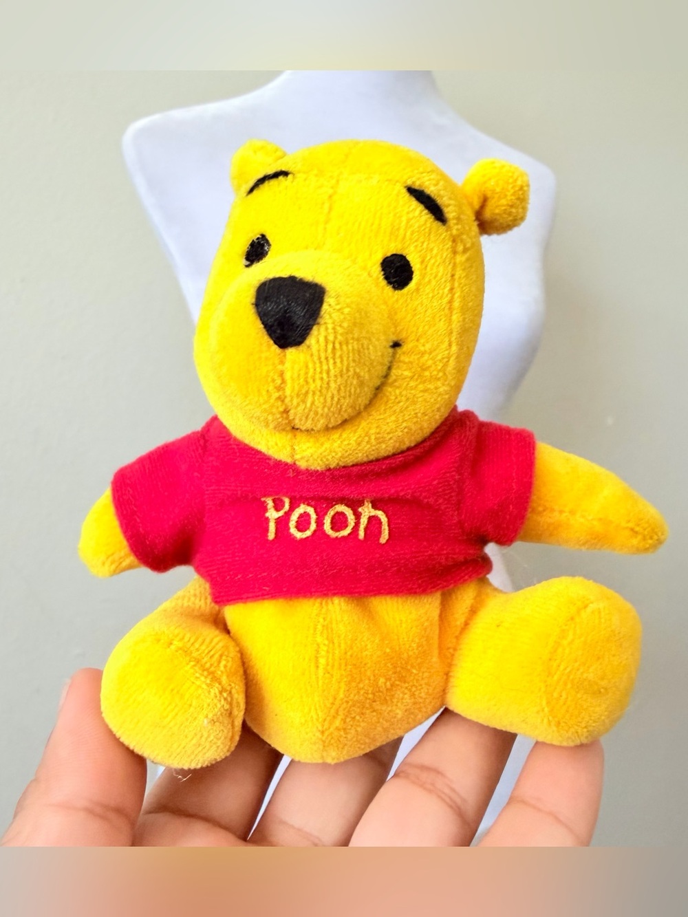 Vintage Pooh Plush rattle